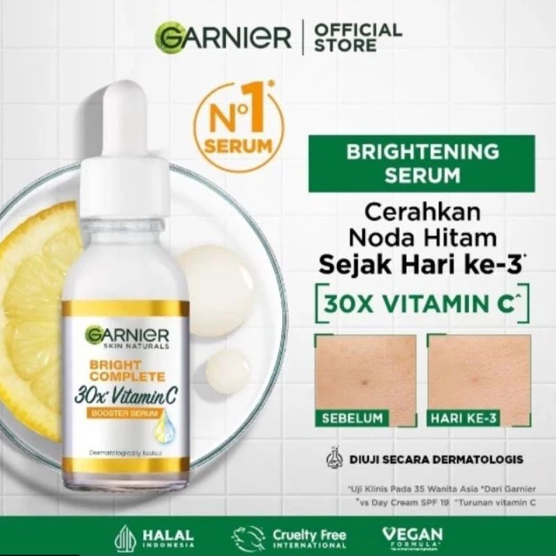 MurahGarnier Bright  Light Complete Vitamin C 3x Booster Serum 3ml