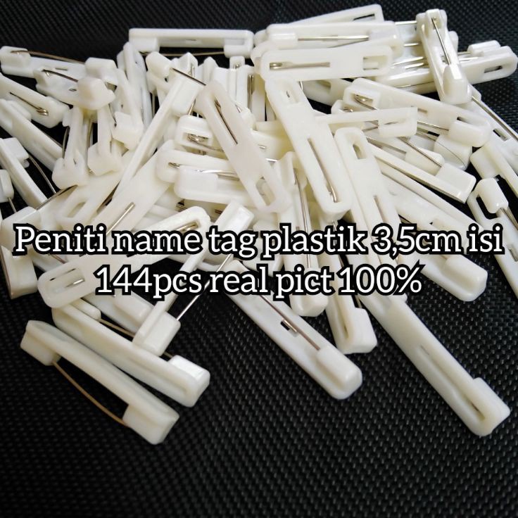 

SALE Peniti name tag plastik 35cm isi 144pcs bagus