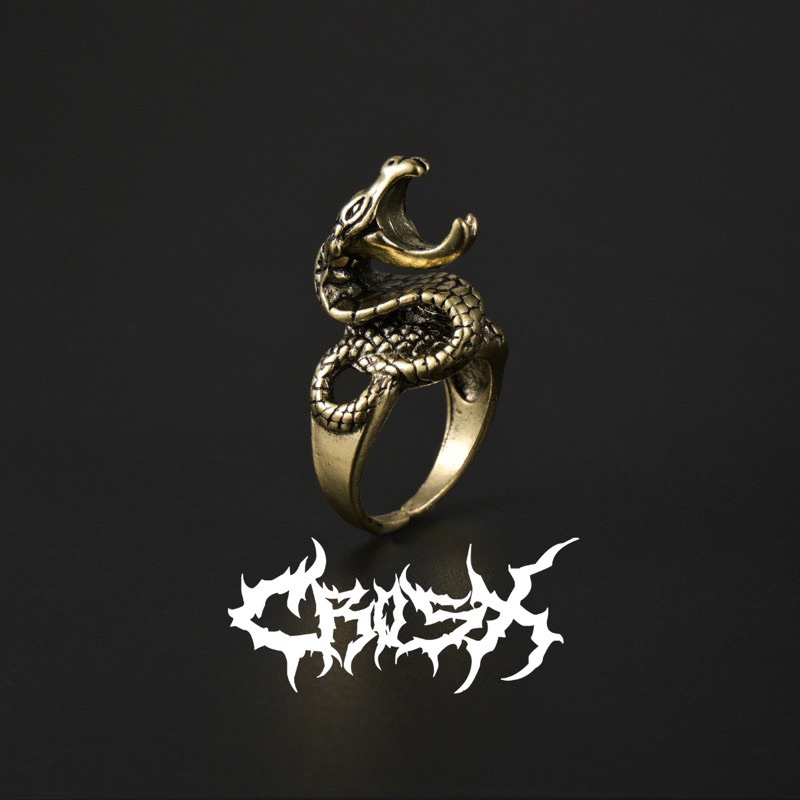 ANACONDA RING / DRAGON RING HOLDER / TEMPAT ROKOK NAGA ULAR SNAKE EMAS GOLD CINCIN TENGKORAK CINCIN 