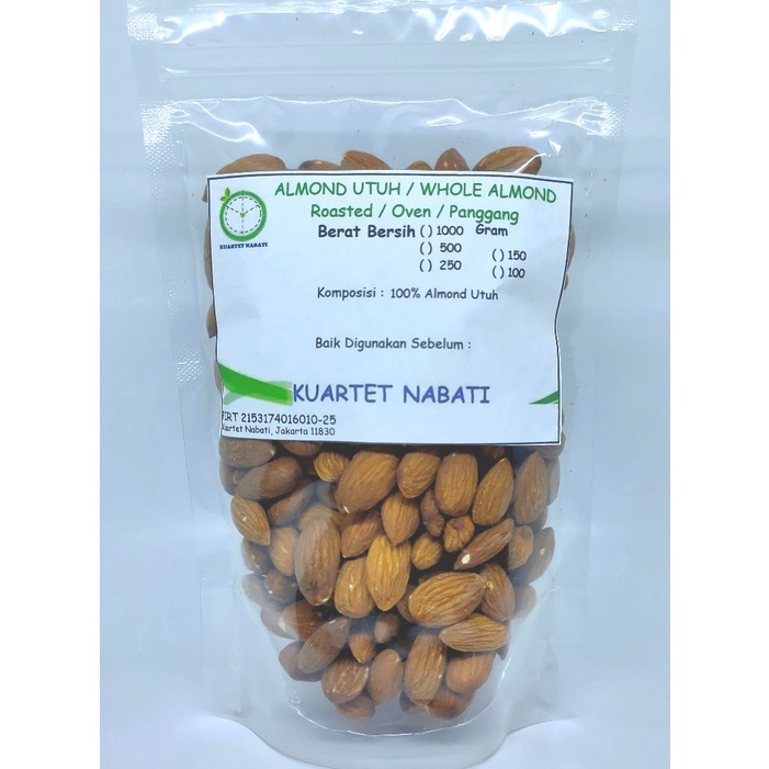 

HEMAT PROMO 25gr Roasted Almond Premium Kacang Almond Panggang Kupas Oven Matang Size Besar 273 Varian Rasa Original Asin Aktivasi SIAP MAKAN