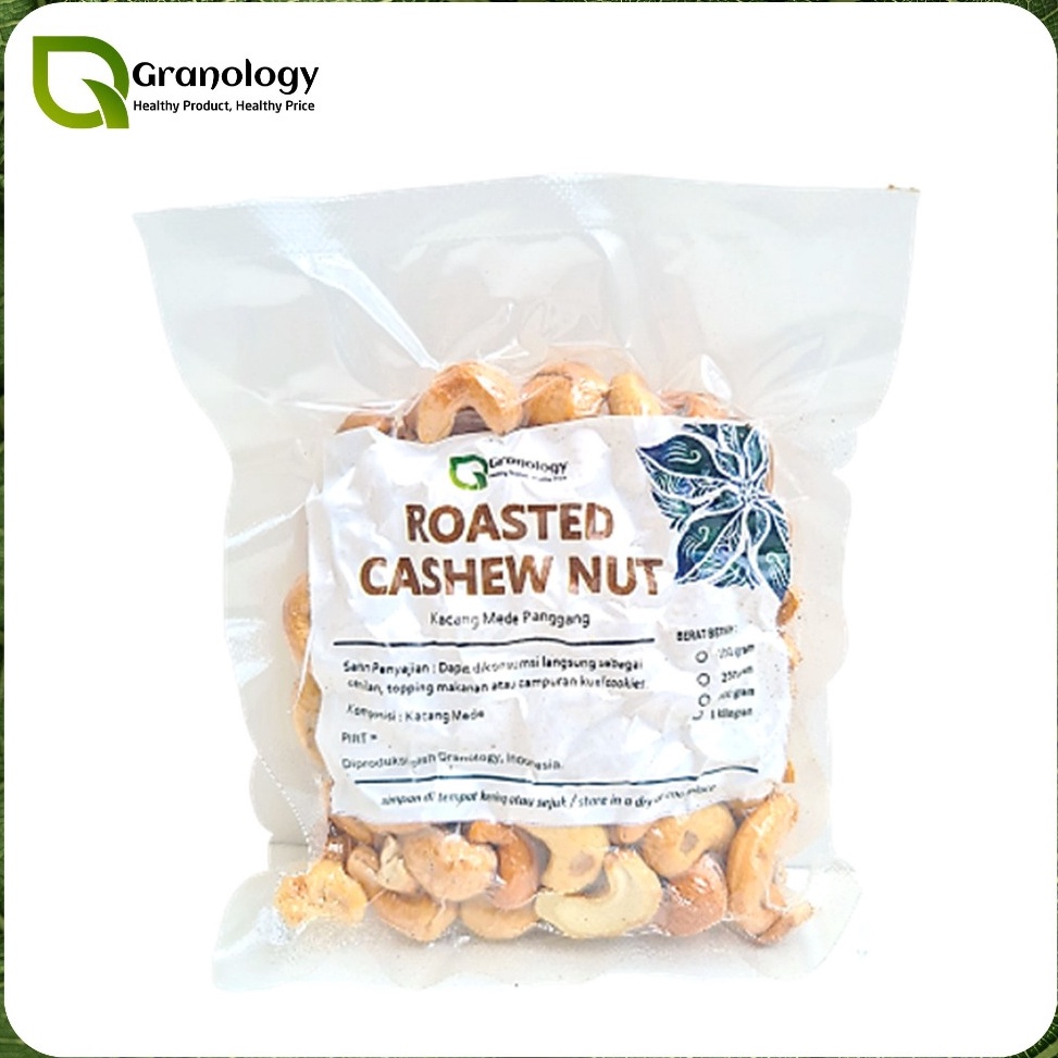 

VIRAL Roasted Cashew Nut Kacang Mede Oven Pure Original Sehat 1 gram by Granology