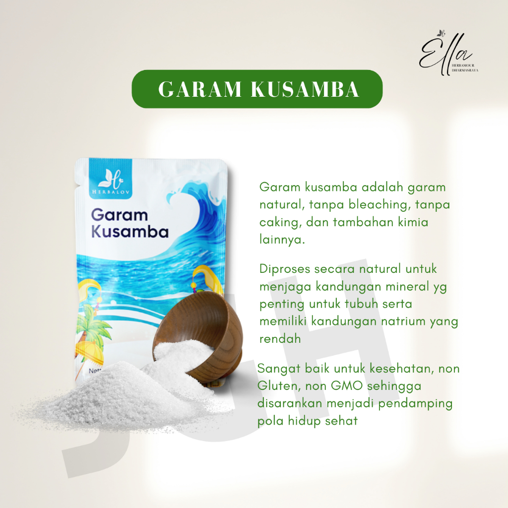 

GARAM KUSAMBA by Herbalov/Garam Unrefind/Garam laut murni/Garam tanpa campuran