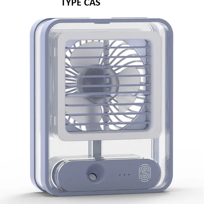 Jps AC Mini Portable LED Fan Humidifier Air Cooler Recharging  Bisa di Cas