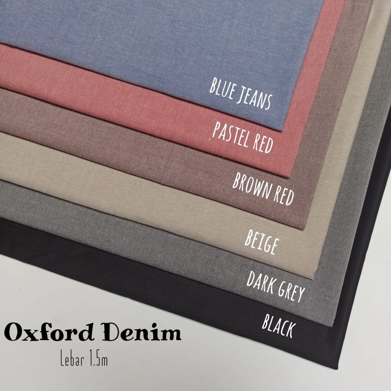 Cuma hari ini HARGA 5m KAIN KATUN DENIM OXFORD CHAMBRAY
