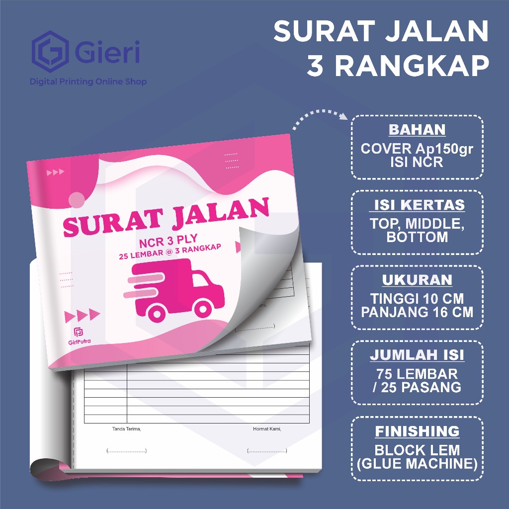 

Gieri - SURAT JALAN 3 RANGKAP / NOTA SURAT JALAN