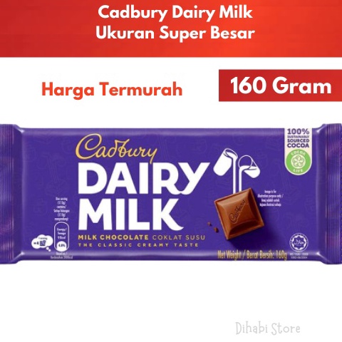 

GROSIR MURAH Cadbury Dairy Milk Chocolate 16 Gram Super Besar Cokelat Cadbury