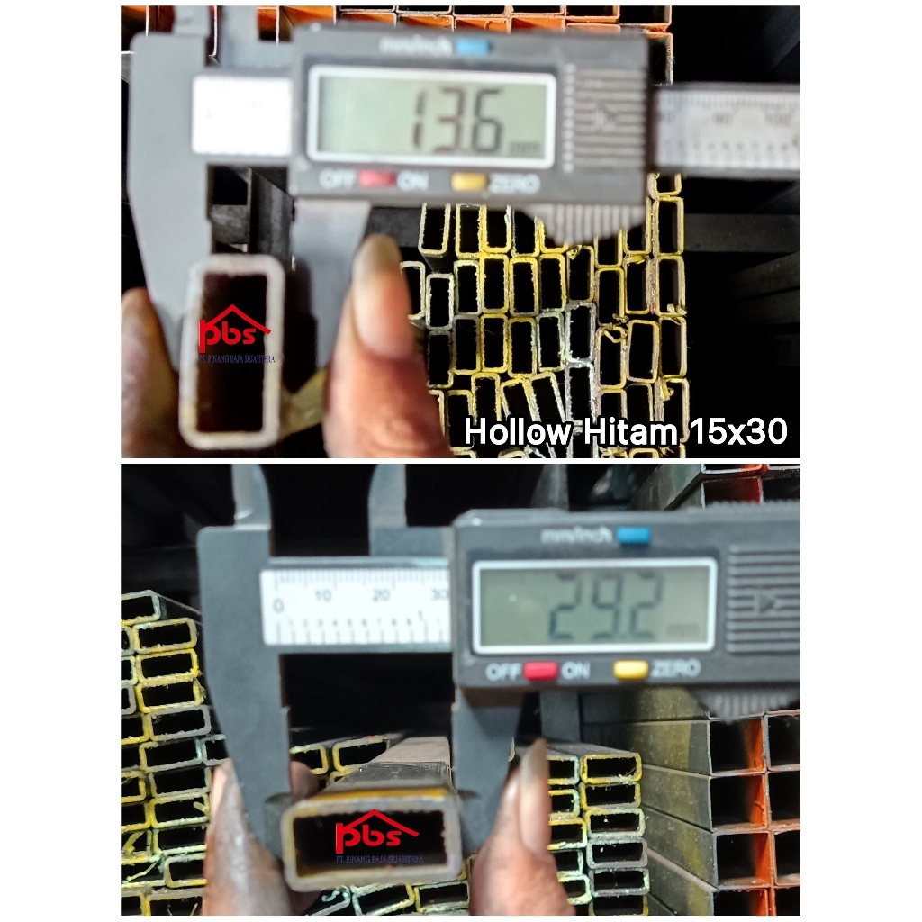 [KARGO] BESI HOLLOW HITAM 1.5cm x 3cm (15x30) x 6 meter, Tebal 1.2mm 1.4mm / HOLO KOTAK