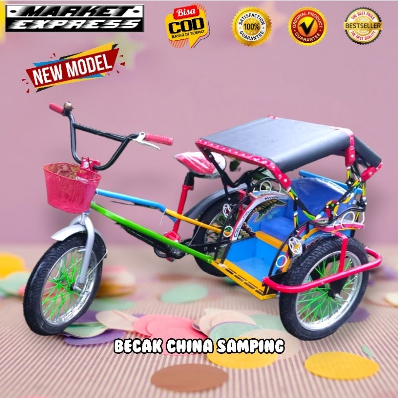 becak china sepeda samping gowes anak ban motor