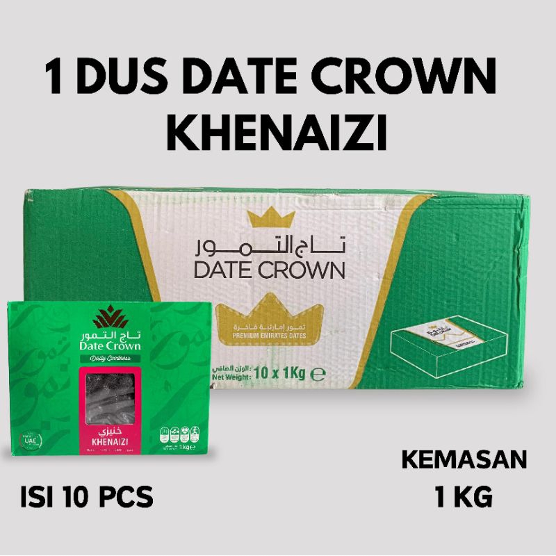 

Kurma 1 karton isi 10 pcs Kurma Date Crown Khenaizi 1 kg