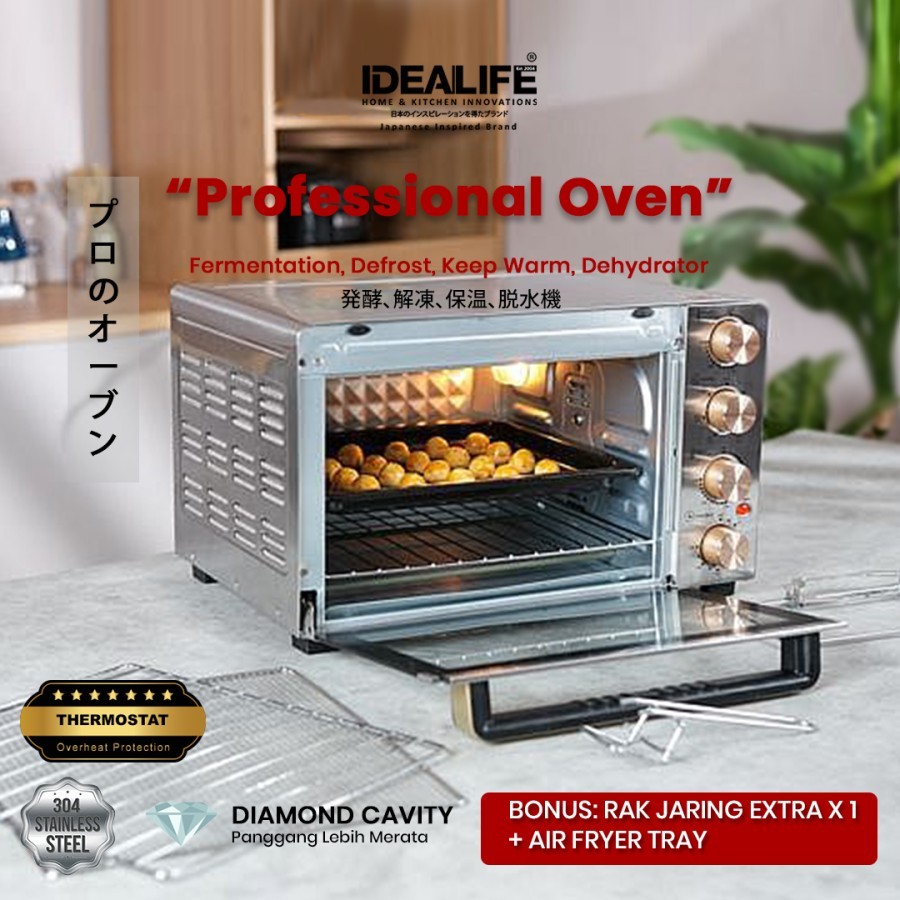 IDEALIFE Oven–Pemanggang35L - IL–335/MO-3501 Oven dan Air Fryer