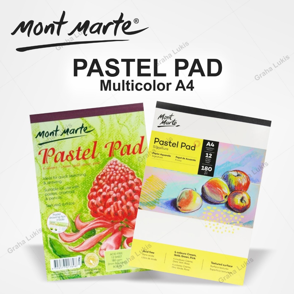 

Mont Marte Pastel Pad A4 - 12 lembar (180gsm) Multicolor