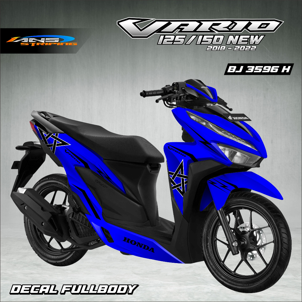 BJ 3596-STIKER DECAL FULL BODY SIAP CUSTOM NAMA MOTOR VARIO 2018-2022-DECAL STIKER FULL BODY MOTOR