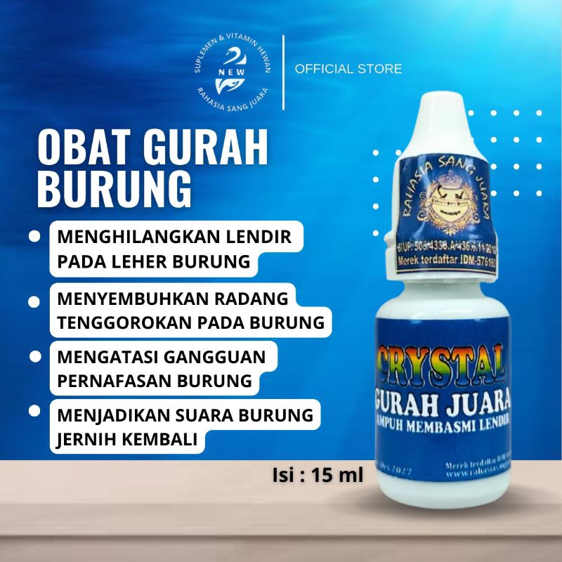 OBAT GURAH BURUNG MURAI BATU PERKUTUT CUCAK IJO KENARI isi 15 ml - Rahasia Sang Juara