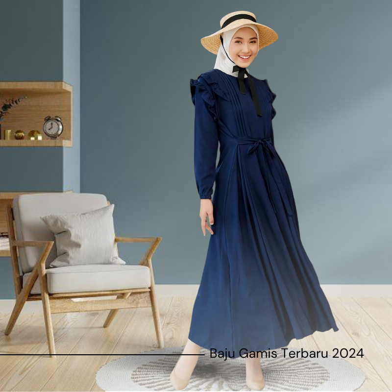 Gamis AZKIA Dress Baju Muslim Terbaru 2025 Lebaran Wanita Shakila Premium Fashion Muslim Kekinian Te