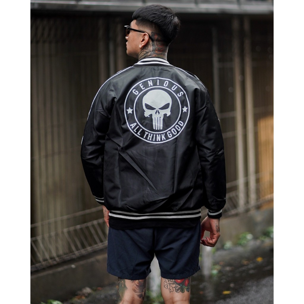 Bomber Paiping Jaket Anak Motor Pria Sunmori - Bomber Jacket Pria Uniqlo - Jaket Varsity Baseball Or