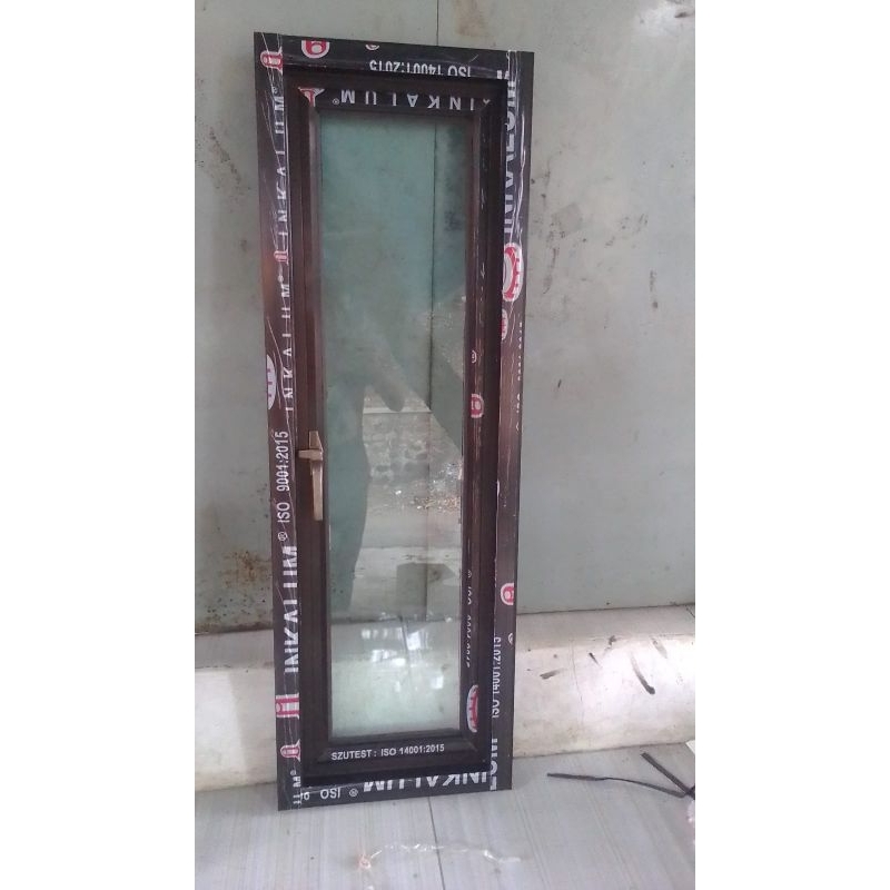 Zoyands Jendela Aluminium Ukuran T 120X40,Ukuran Luar Kusen,Merek Inkalum 3",Kaca Tebal 5 Mm, Free