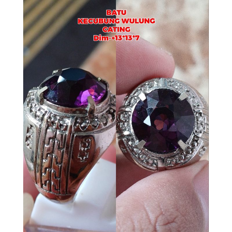 BATU PERMATA KECUBUNG CATING UNGU CRISTAL