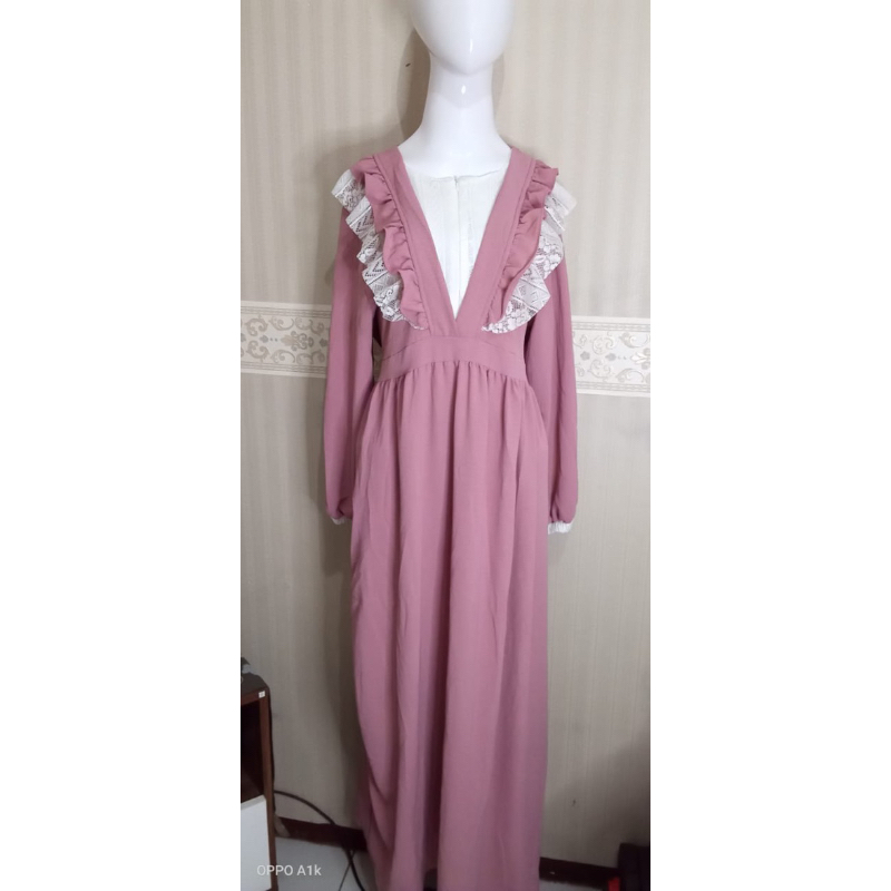 GAMIS RENDA PUTIH LILAC