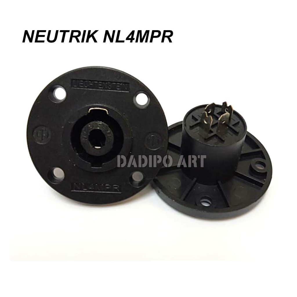 Neutrik Soket Speakon speaker NL4MPR  Bulat Hitam