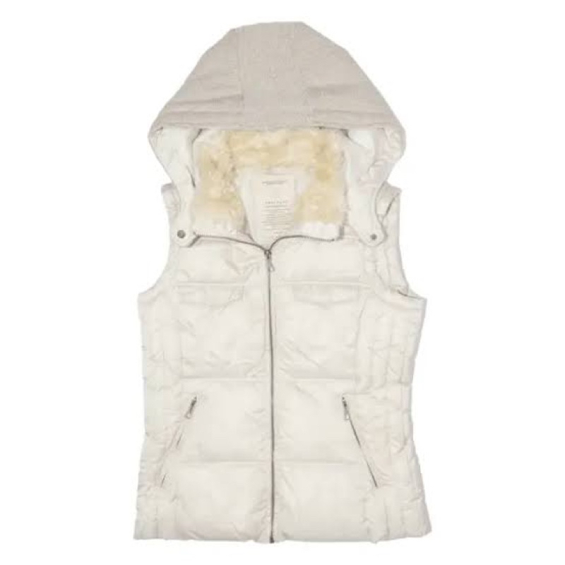 ZARA Trafaluc Winter Gilet Vest Puffer Beige PRELOVED