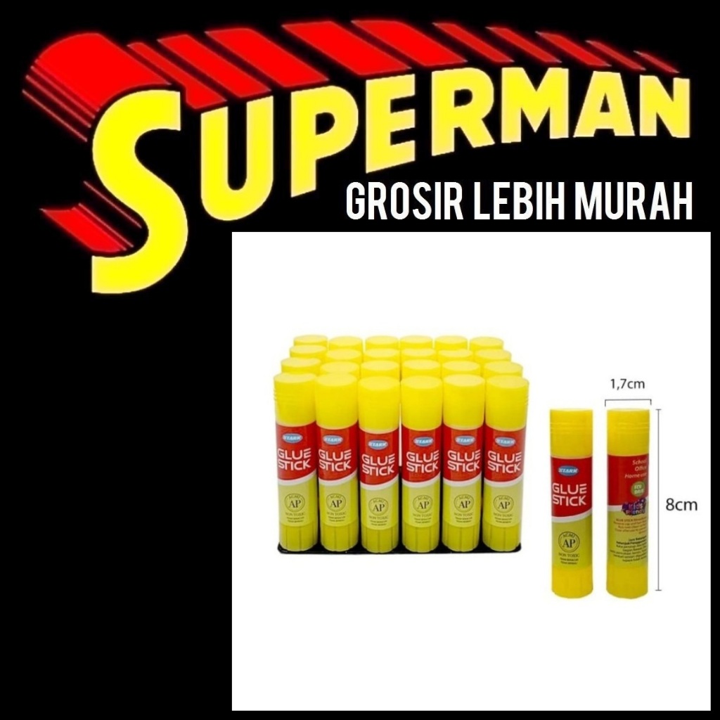 

(G15) LEM GLUE STIC LILIN merk random stik perekat kertas superman jogja supermanjogja