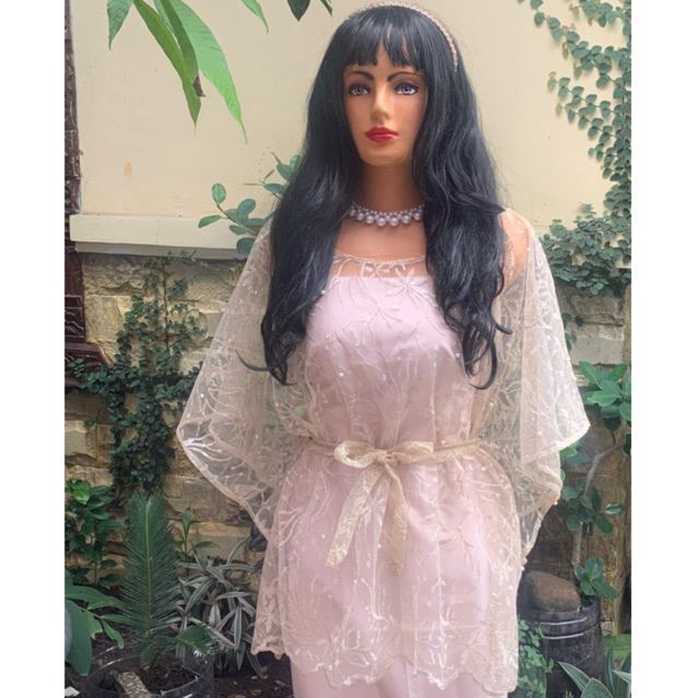 kaftan pendek brukat, KODE: VIT-2191, atasan kebaya. outher tile. kebaya kekinian. kaftan tile. outh