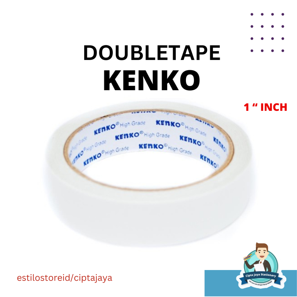 

DOUBLE TAPE KENKO 1/2 INCH 1INCH 2INCH