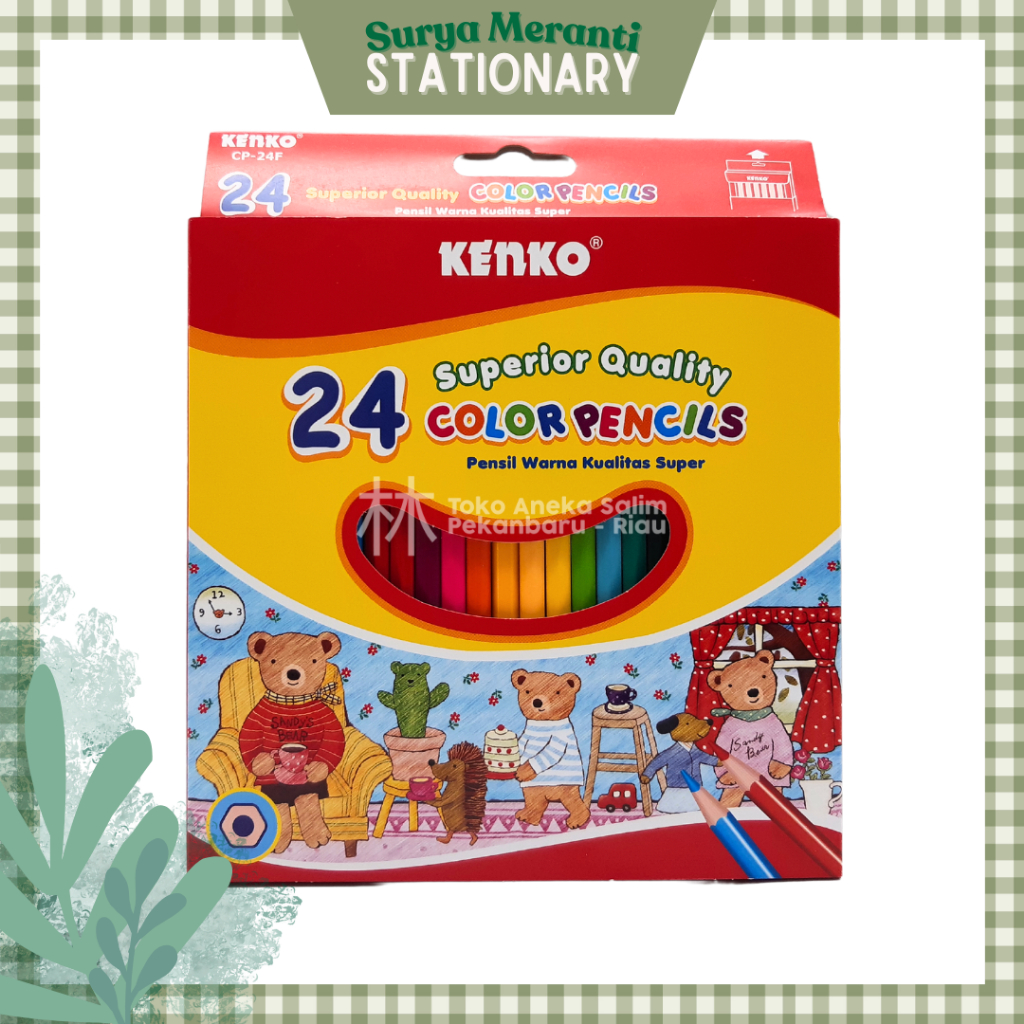

Anekasalim - Pensil Warna Kenko 24 Warna Panjang CP-24F/BEAR