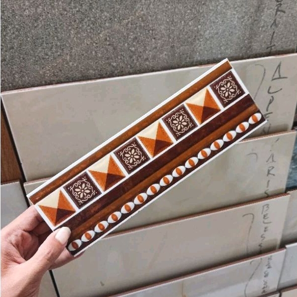 lis Keramik Dinding uk 8x25 nindy brown