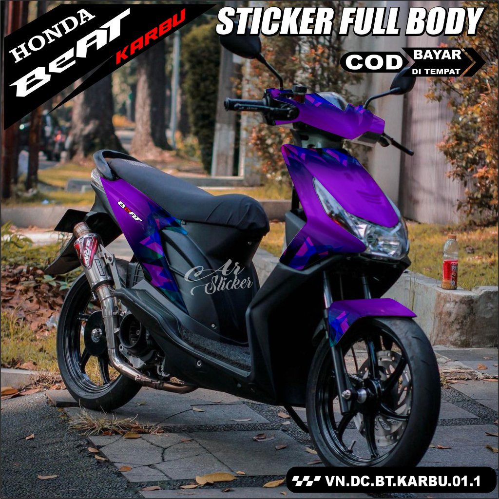 Decal Stiker BEAT KARBU full Body POLOS Sticker full Body Motor BEAT KARBU