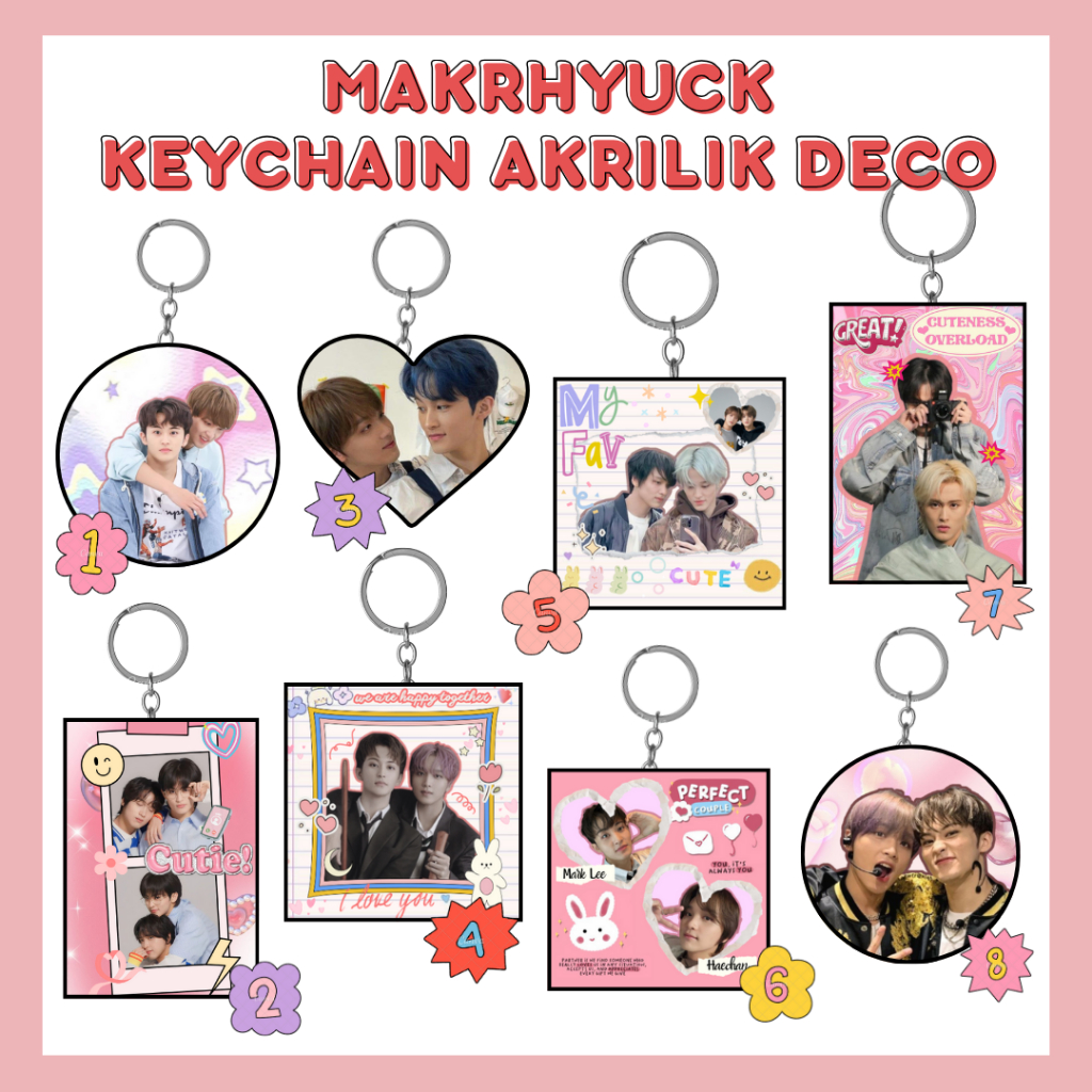 MARKHYUCK AKRILIK KEYCHAIN DECO // MARKHYUCK GANCI // MARKHYUCK KEYCHAIN // MARK HAECHAN AKRILIK