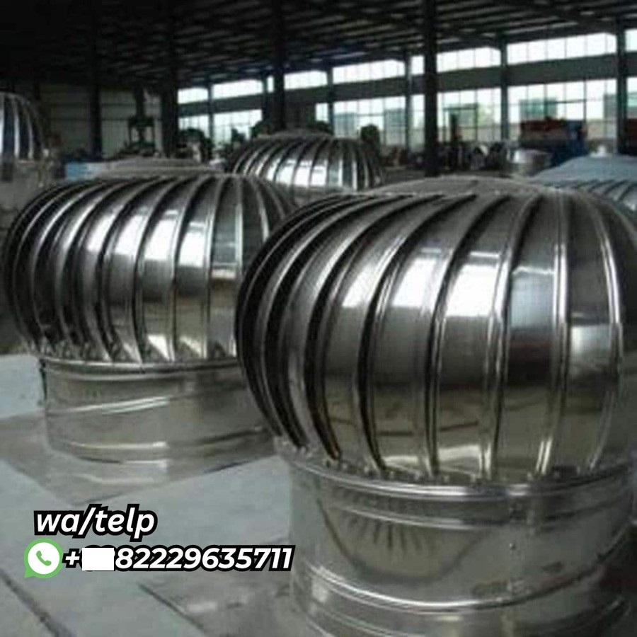 Ventilator Atap Stainless Steel Turbin Angin Ventilasi Udara 18-42" in