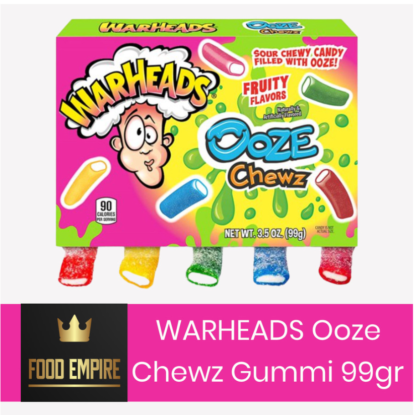 

WARHEADS Ooze Chewz Fruity Flavors 3.5 oz | Sour Chewy Candy 99 gram