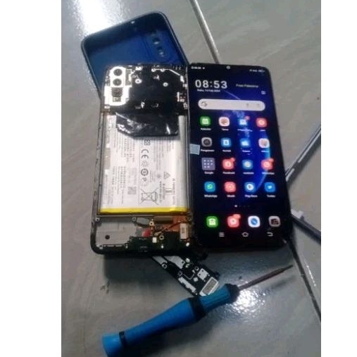 lcd original normal copotan AMOLED sidik jari on vivo s1 s1 pro cabutan glass retak