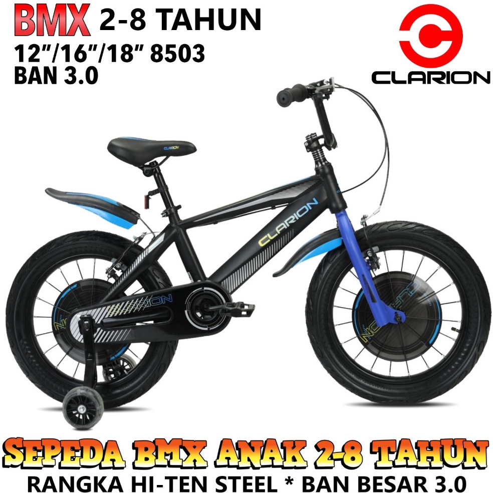 ART C12D Sepeda Anak Clarion CL853 12 Inci 16 Inci 18 Inci x 3 Inci BMX Steel Ban Jumbo Fatbike 28 Tahun