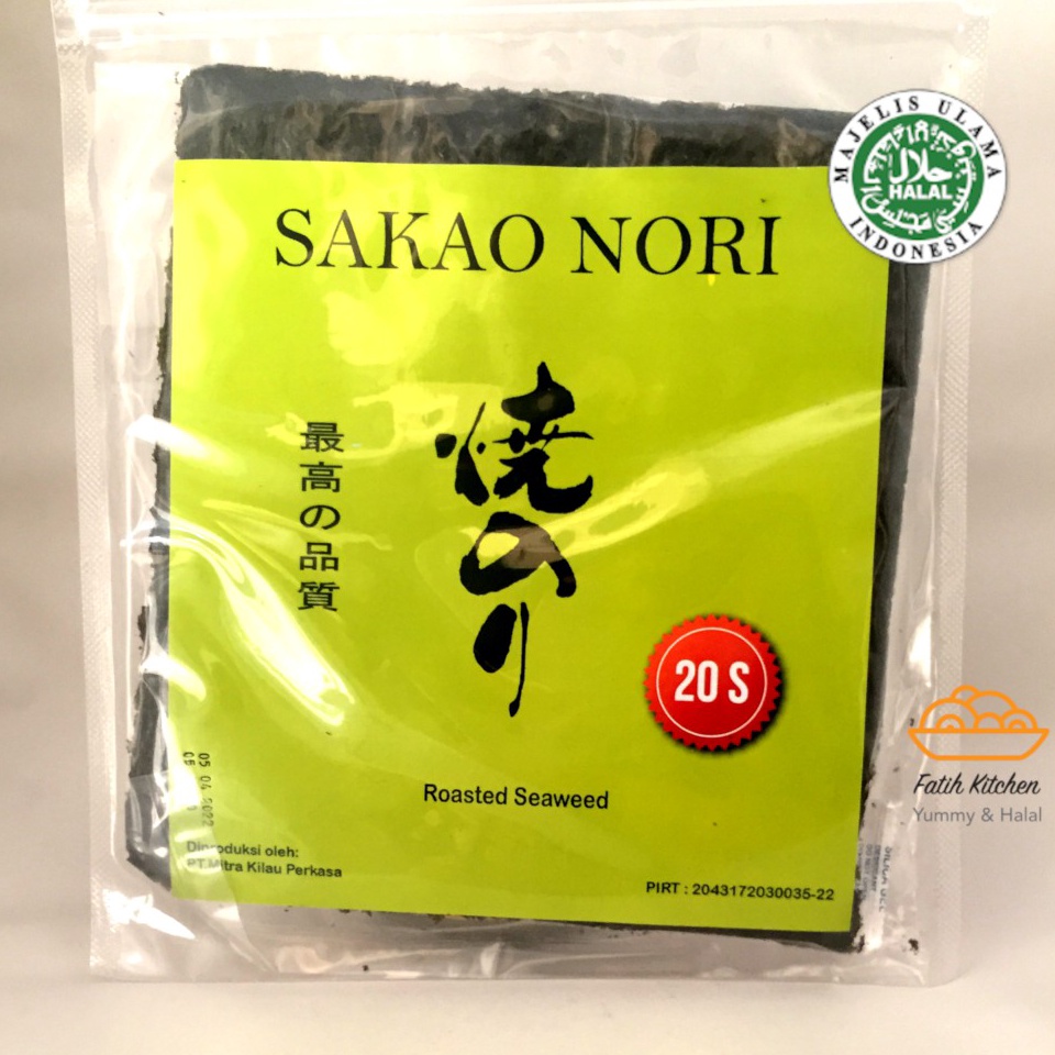 

PENJUALAN CEPATBEST SELLER Sakao Nori Sushi Nori 2 lembar Halal MUI Seaweed Rumput Laut