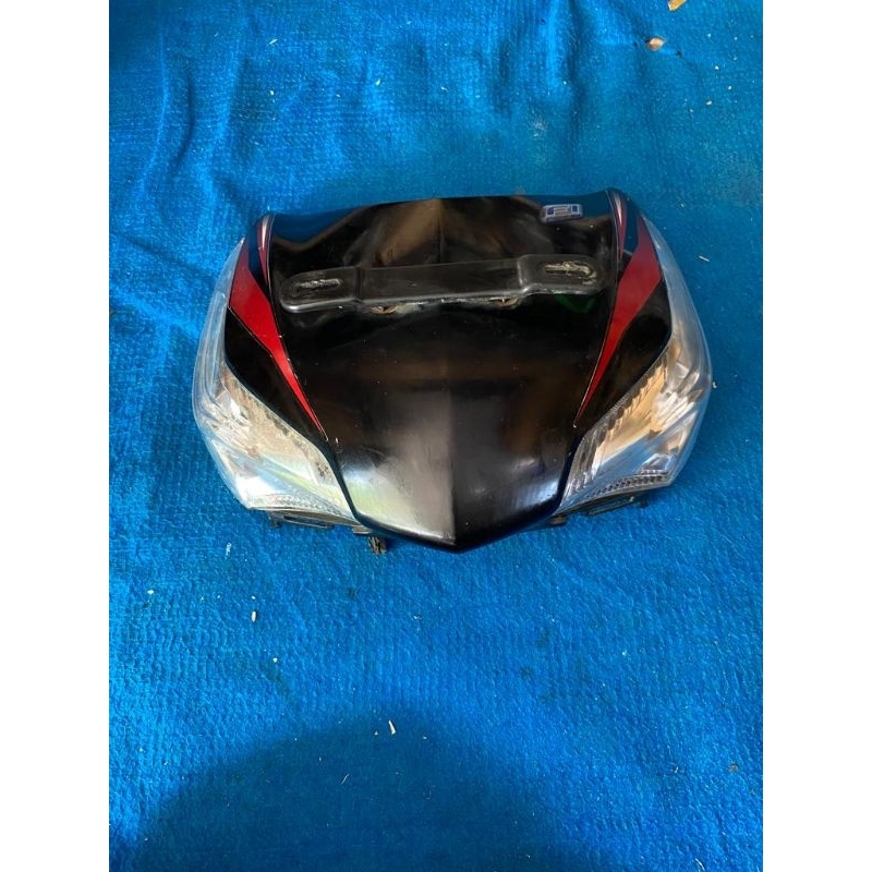 Cover tameng dada dasi depan set lampu sein Honda Supra x 125 helm in original