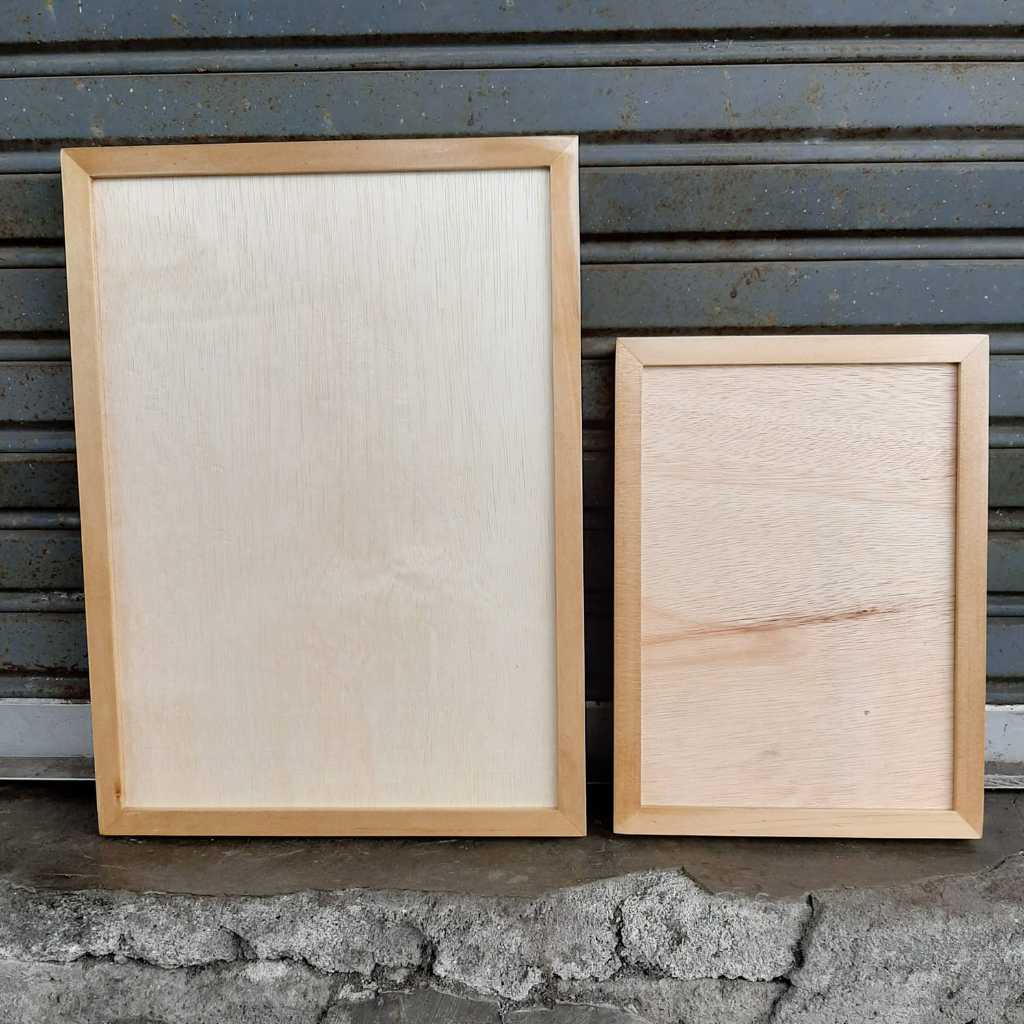 Pigura A4 Sertifikat Bingkai Frame Kayu Natural