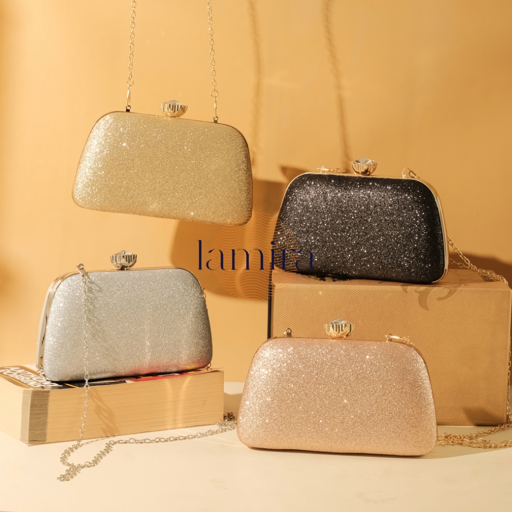 Tas Pesta Wanita 0014-3 Mewah Elegan Tas Selempang Seserahan Kondangan Impor Premium Tas Seserahan B