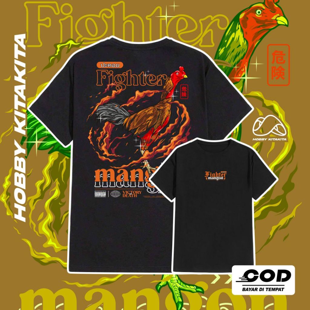 KAOS HOBBY JAGO BANGKOK MANGON FIGHTER JURAGAN BOTOH AYAM