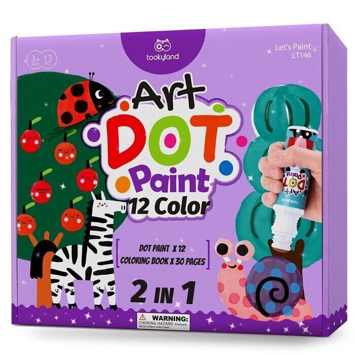 

Tookyland Dot Painting 12 Colors Montessori Art Toys