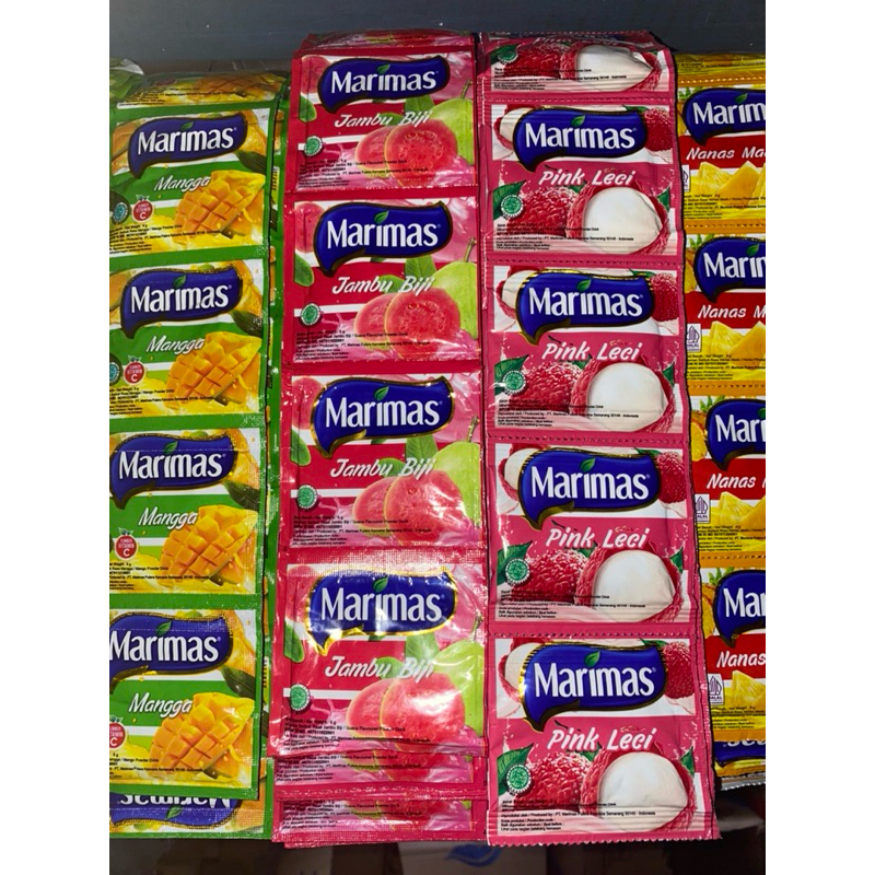 

marimas minuman serbuk instan aneka rasa(1 renceng isi10 sachet)