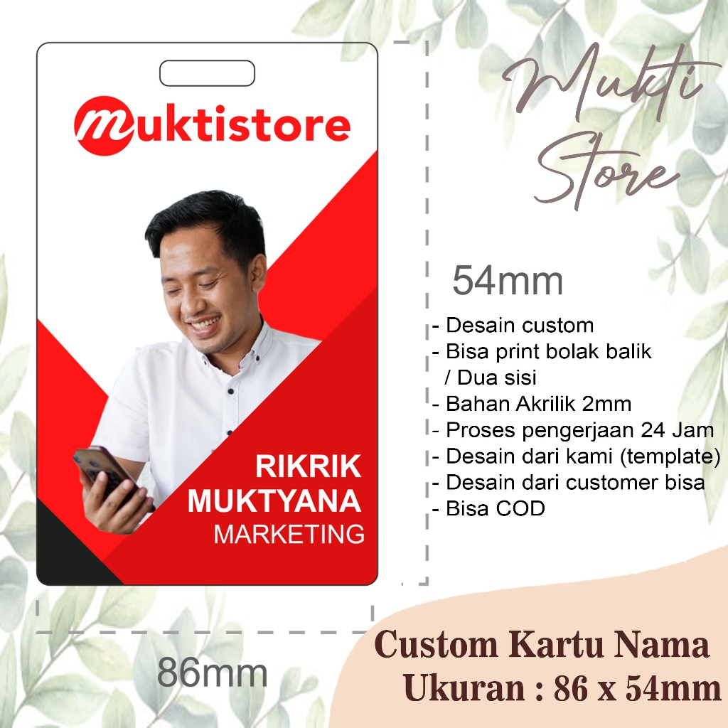 

Custom ID Card kartu nama desain custom | Print uv Flatbed