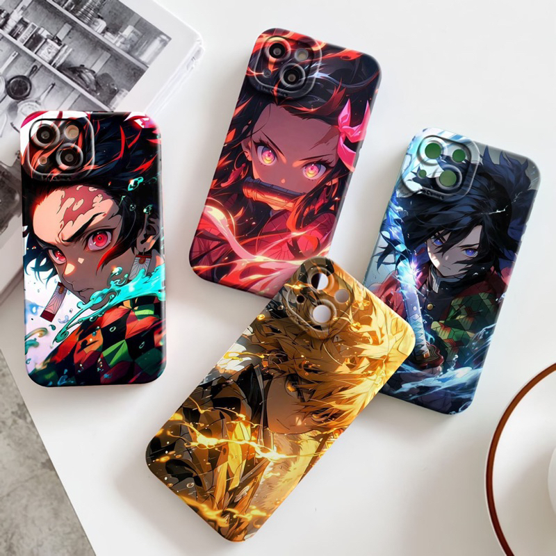 CASE SILICON MACARON DEMON SLAYER BISA SEMUA TYPE HP FOR OPPO VIVO SAMSUNG IPONE REALME INFINIX XIAO