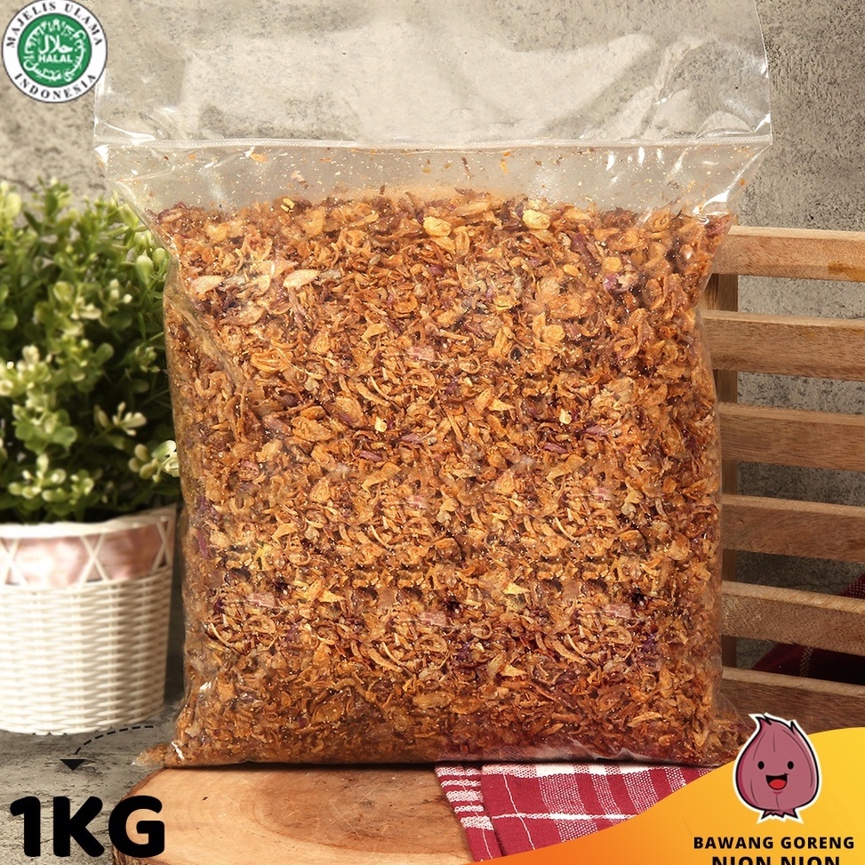 

HEMAT PROMO Bawang Goreng Brebes 1 Kg Brambang Goreng Renyah Bawang Merah Goreng Kiloan Bagor Pedas Asli Murah