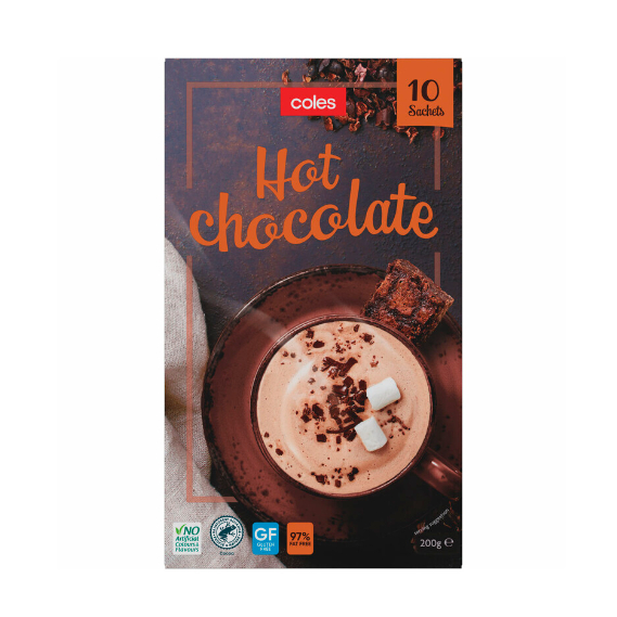 

Coles Hot Chocolate Sachets | 10 pack Australia