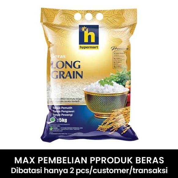 

NEW HPM BERAS PREMIUM LONG GRAIN 5 KG