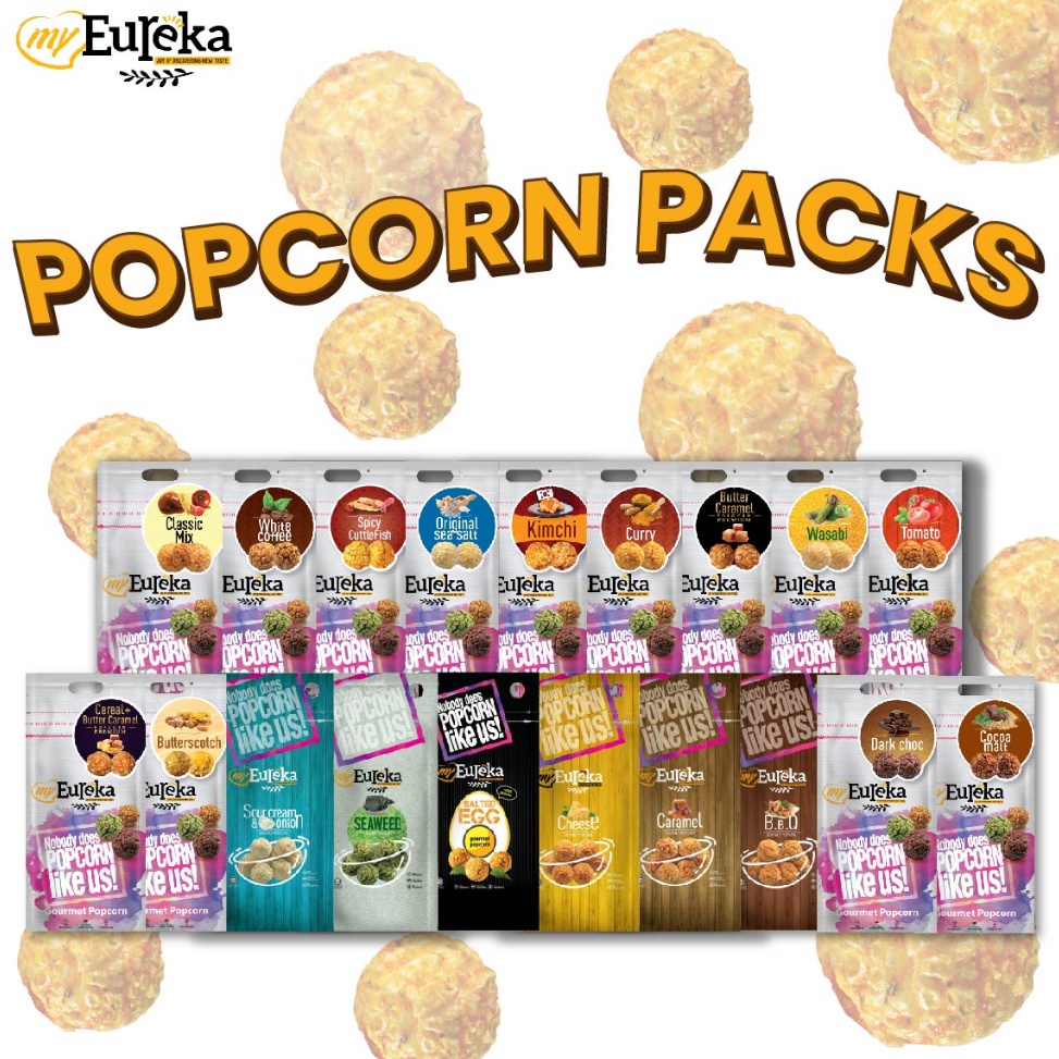 

BAYAR DITEMPAT Eureka Popcorn ALL PACKS 14g2g Snack Cemilan Impor