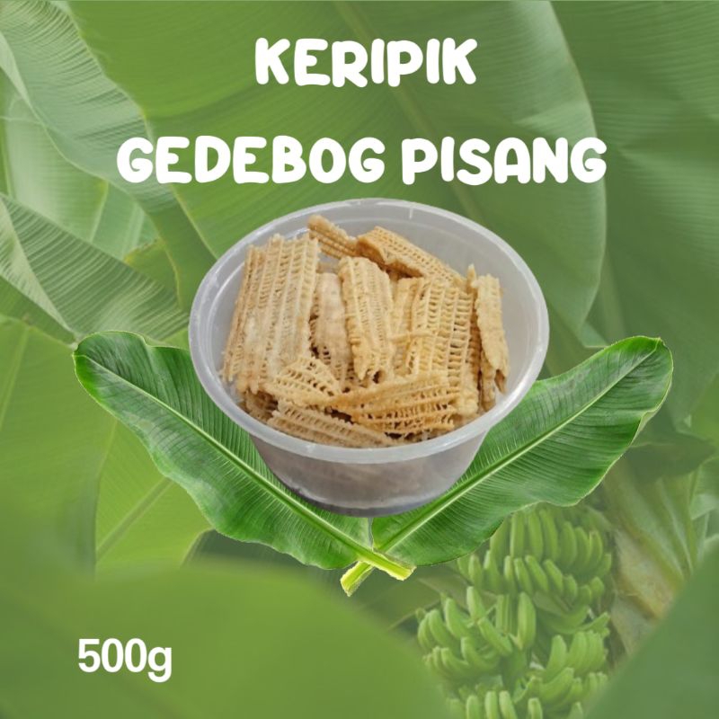 

keripik gedebog pisang origina/keripik pelepah pisang (500g).