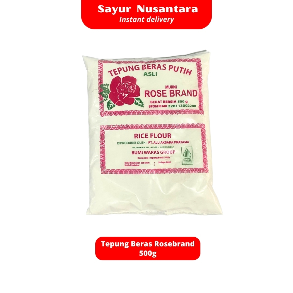 

Tepung Beras Putih Rosebrand 500gr - Sayur Nusantara